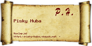 Pisky Huba névjegykártya